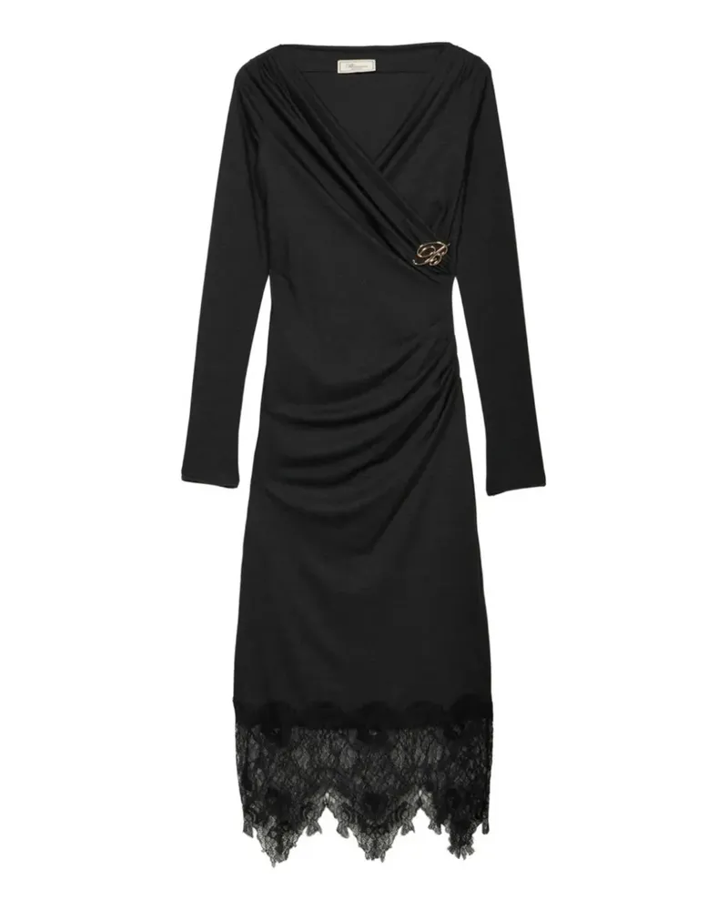 Blumarine Kleid mit Spitzenbesatz - Grau Grau