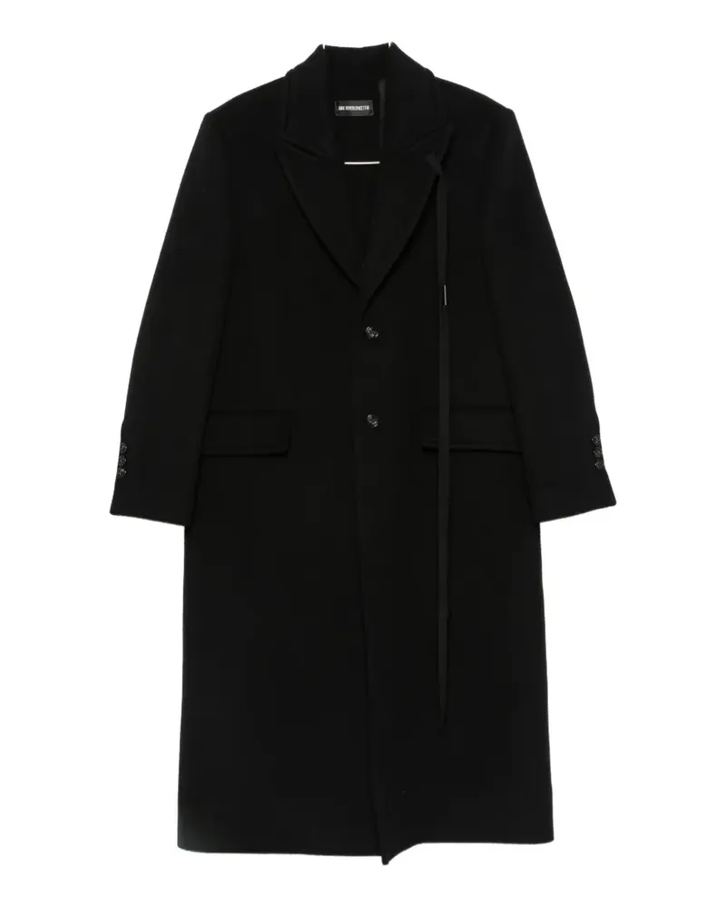 Ann Demeulemeester single-breasted notched-lapels wool coat - Schwarz Schwarz