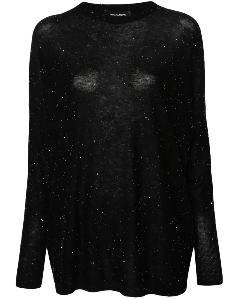 Fabiana Filippi Pullover mit Pailletten - Schwarz Schwarz