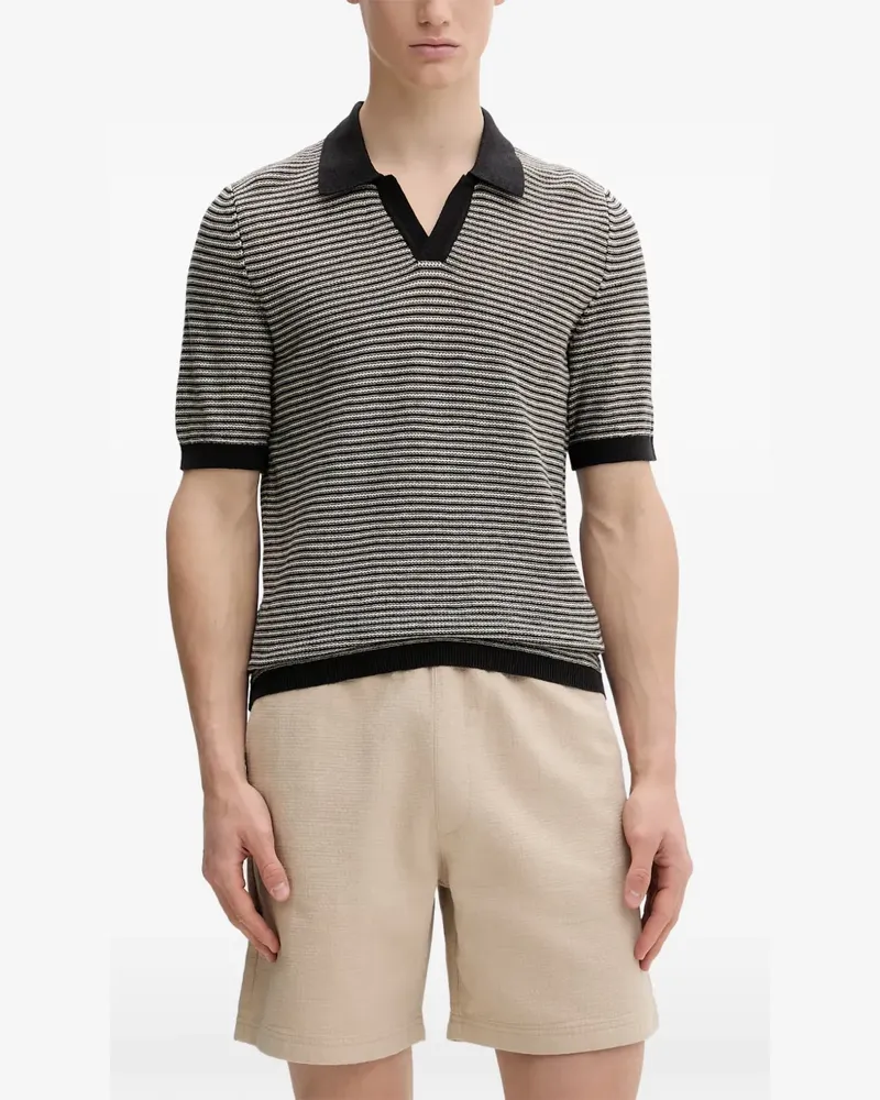 Marc O'Polo striped knit Polo shirt - Nude Nude