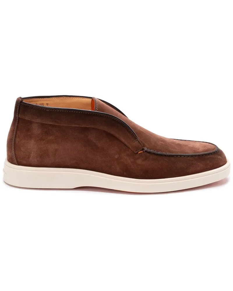 Santoni Stiefel aus Wildleder - Braun Braun