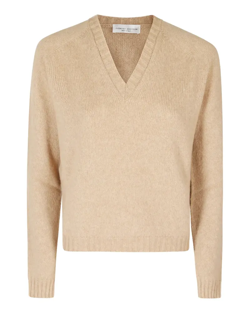 Roberto Collina Pullover mit V-Ausschnitt - Nude Nude