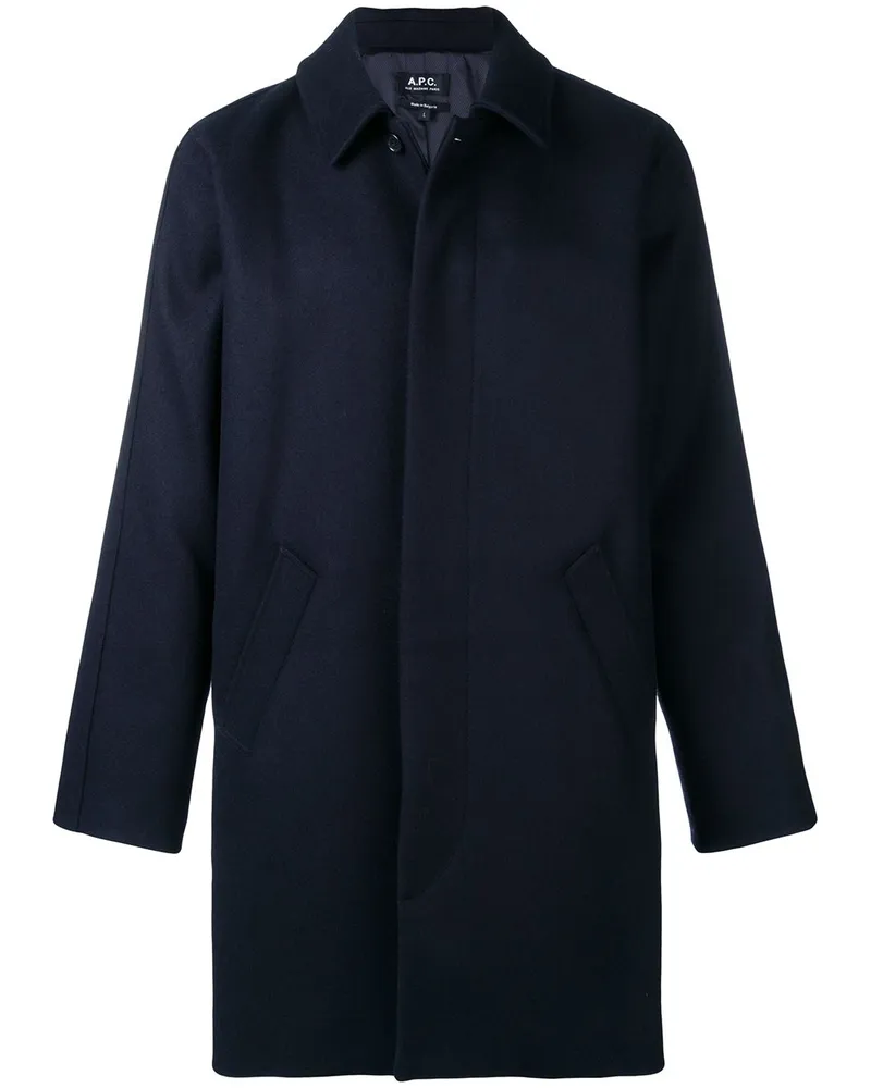 A.P.C. Kastiger Mantel - Blau Blau