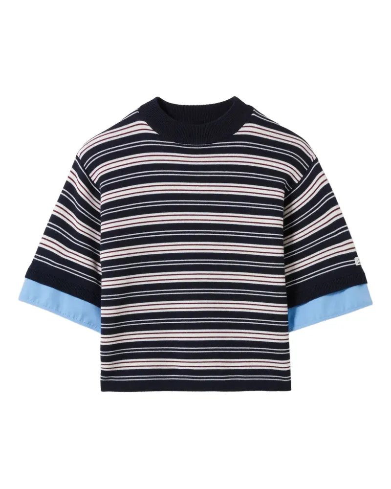 Claudie Pierlot Gestreiftes T-Shirt - Blau Blau