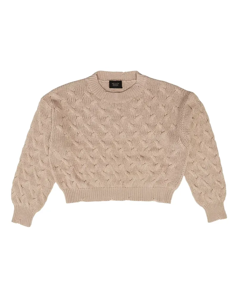 HTC Hollywood Trading Company braided cable-knit sweater - Nude Nude