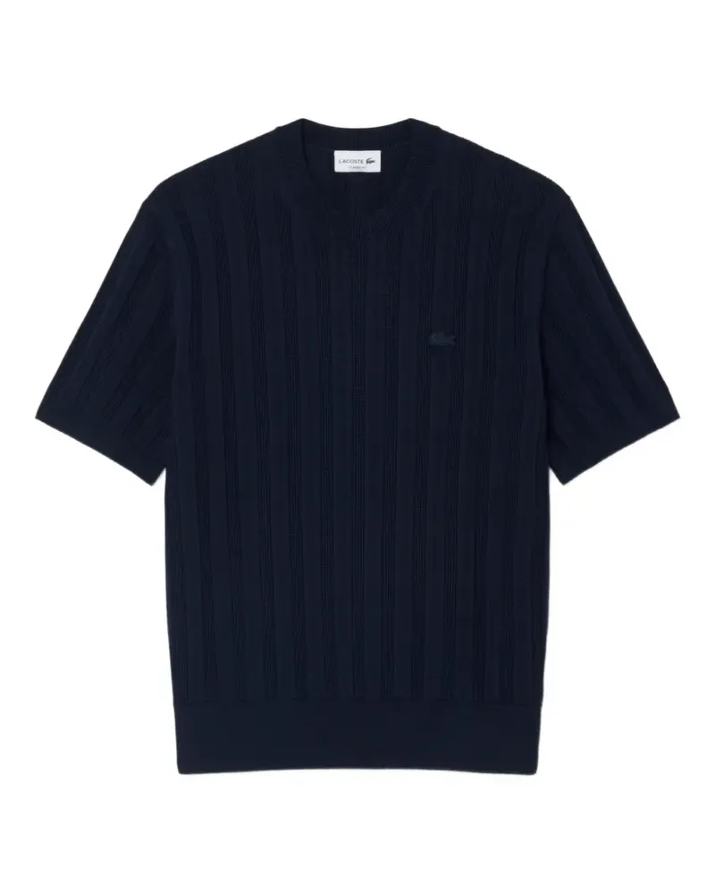 Lacoste ribbed-knit top - Blau Blau