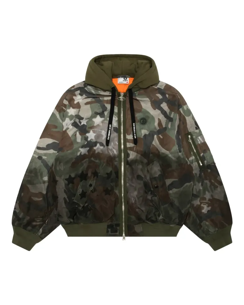 BAPE Kapuzenjacke mit Reißverschluss - Grün Grün