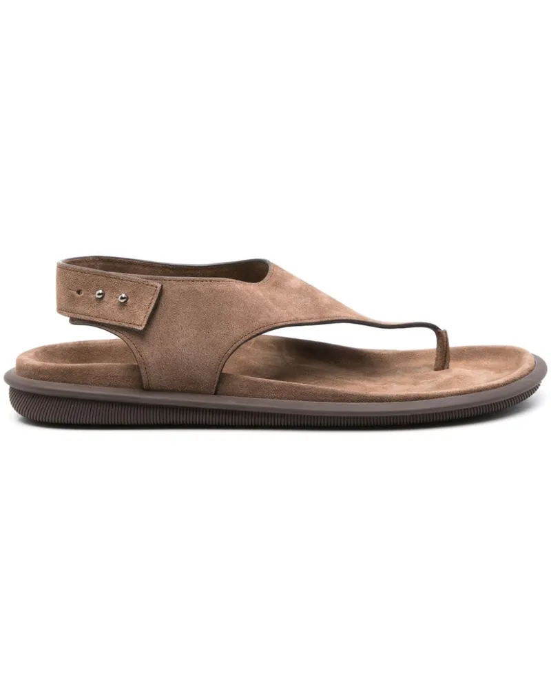 Giorgio Armani sling-back suede sandals - Braun Braun