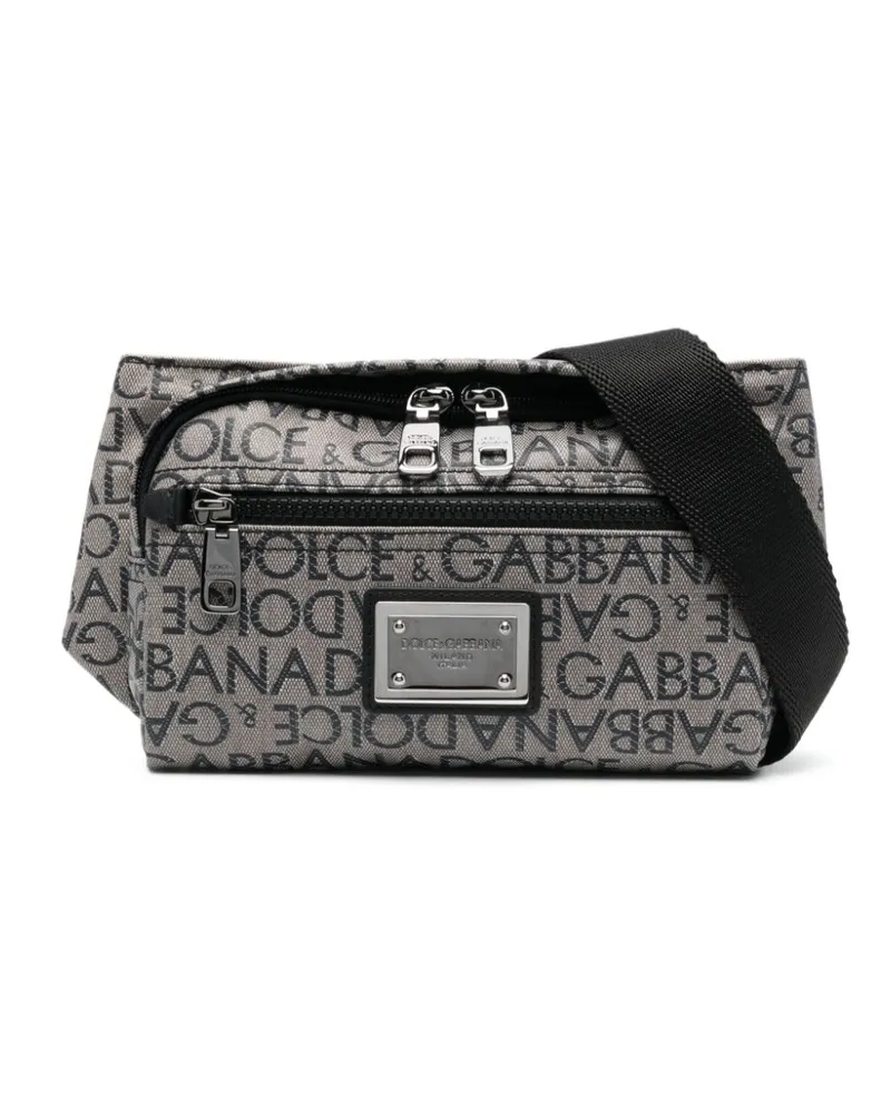 Dolce & Gabbana Gürteltasche mit Logo-Print - Braun Braun