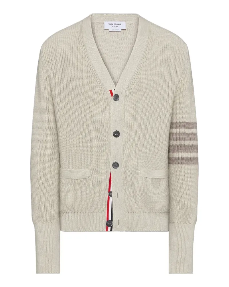 Thom Browne Cardigan mit gestreiften Taschen - Nude Nude