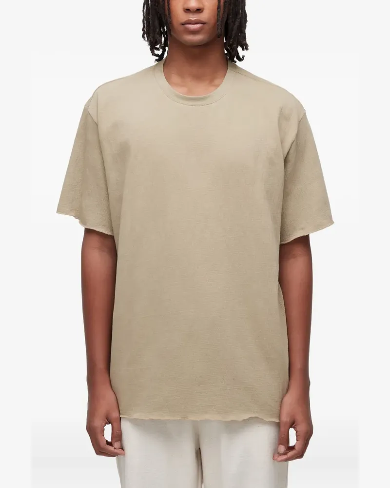 Osklen Ungesäumtes T-Shirt mit Knitteroptik - Nude Nude