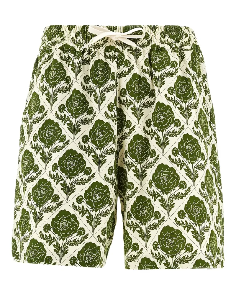 LES DEUX Bermudas mit Blumenmuster - Grün Grün
