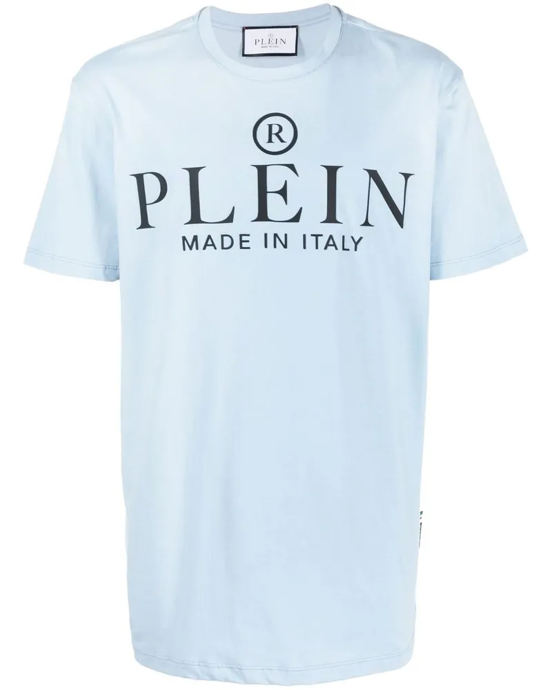 Philipp Plein T-Shirt mit Logo-Print - Blau Blau