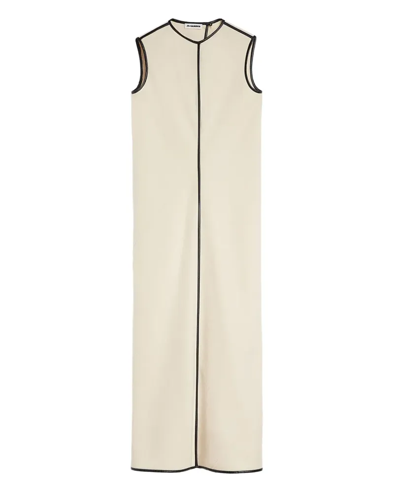 Jil Sander Maxikleid mit Kontrastbesatz - Nude Nude
