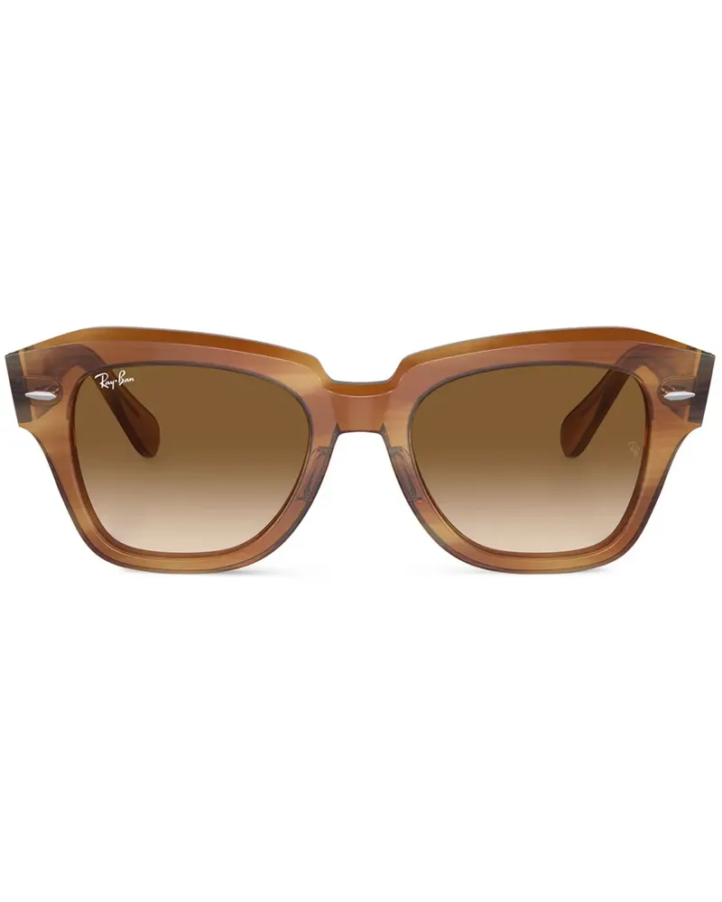 Ray Ban Eckige State Street Sonnenbrille - Braun Braun