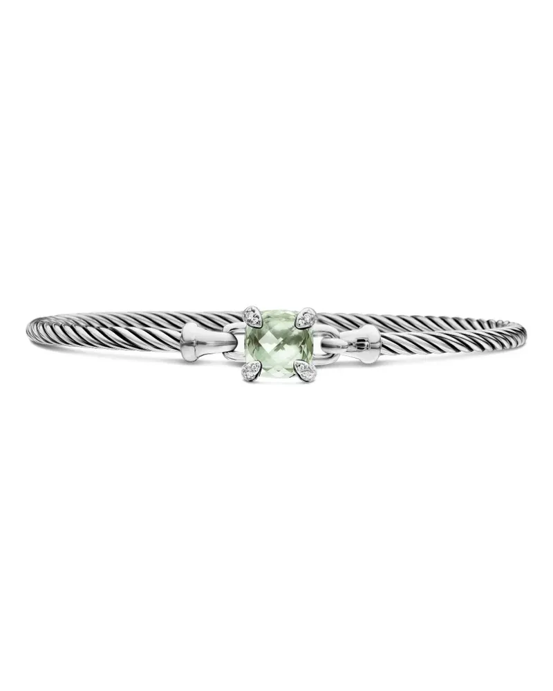 David Yurman Chatelaine Sterlingsilber-Armband mit Diamant 3mm Silber