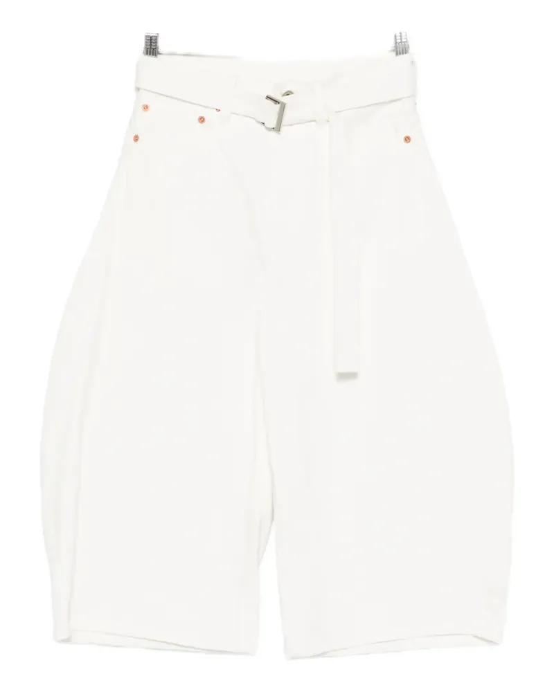 Sacai belted jeans - Weiß Weiß