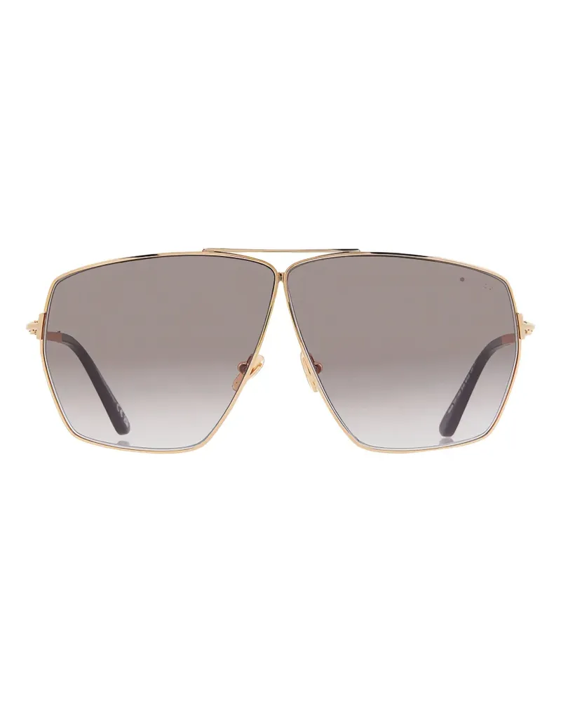 Tom Ford Sonnenbrille mit geometrischem Gestell - Gold Gold