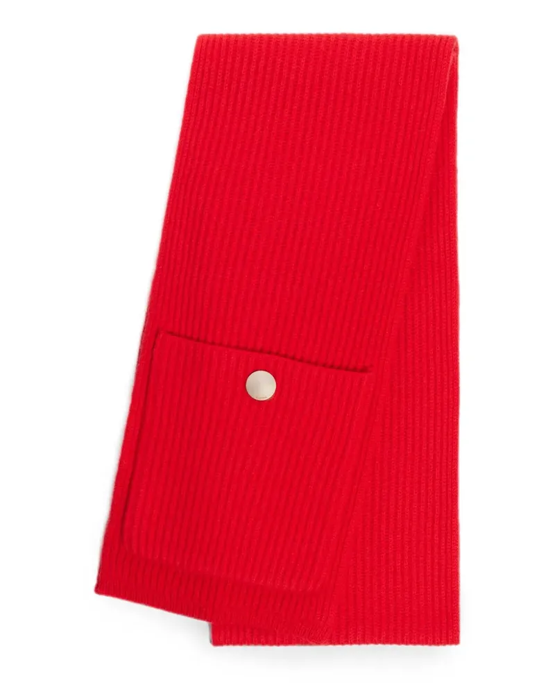 Sandro Gerippter Schal mit Tasche - Rot Rot