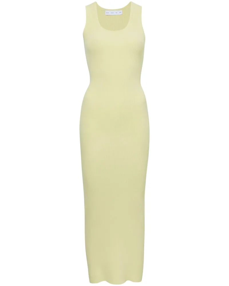 Proenza Schouler Geripptes Maxikleid - Gelb Gelb
