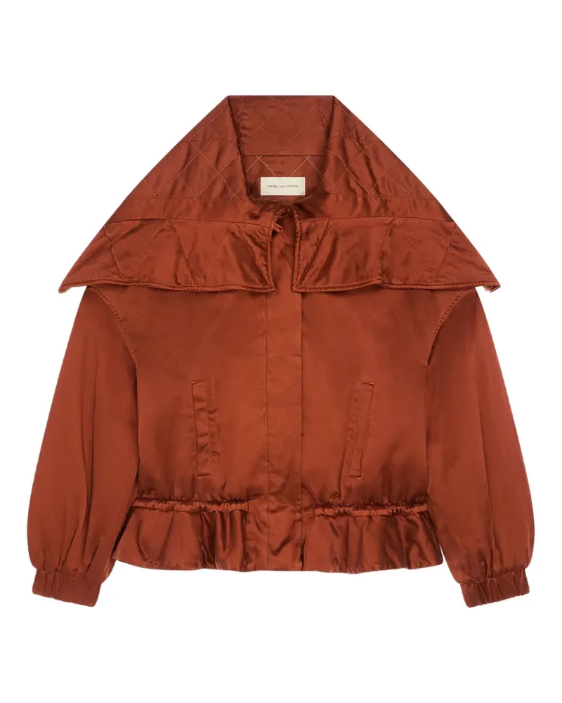 Dries van Noten Gerüschte Steppjacke - Braun Braun