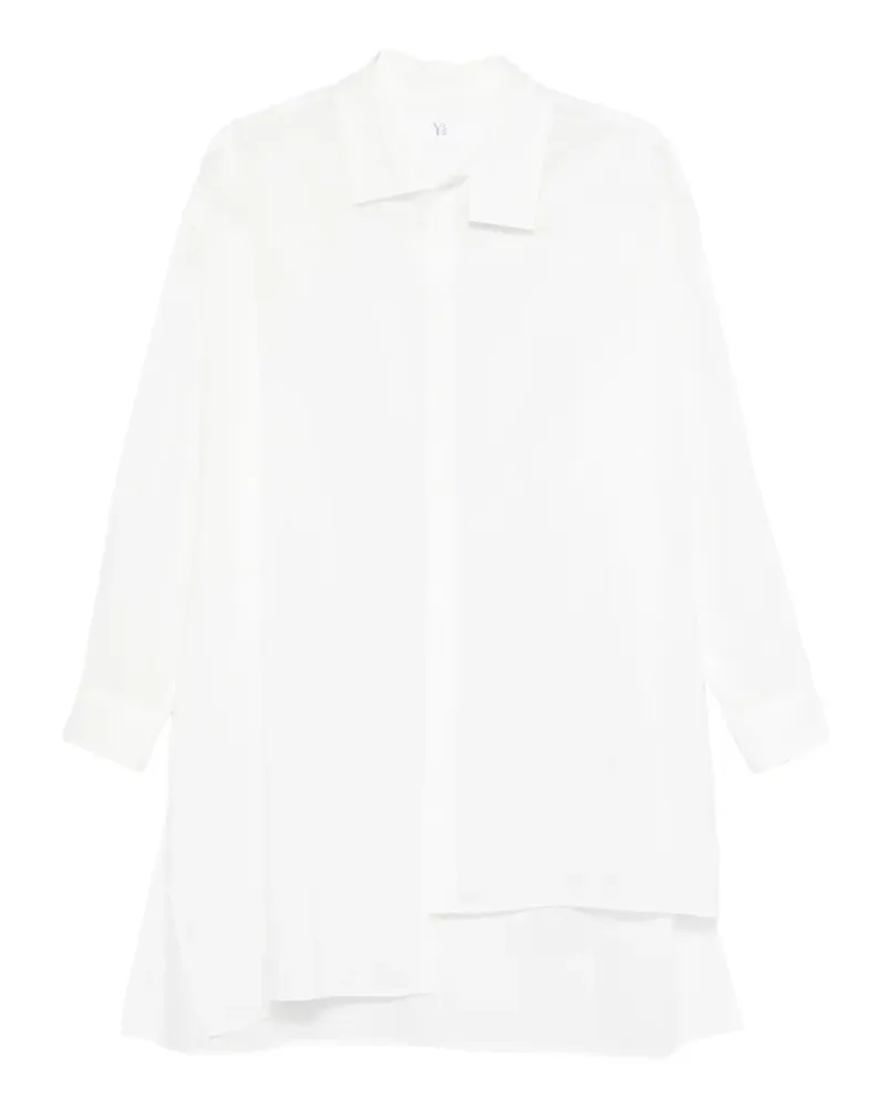 Yohji Yamamoto asymmetric shirt - Weiß Weiß