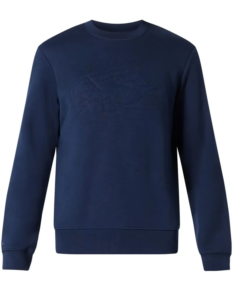 Lacoste Sweatshirt mit Kroko-Stickerei - Blau Blau