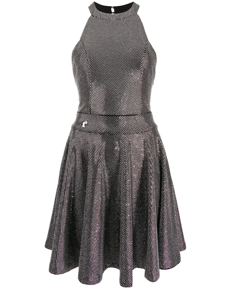 Philipp Plein Kristallverziertes Minikleid - Schwarz Schwarz