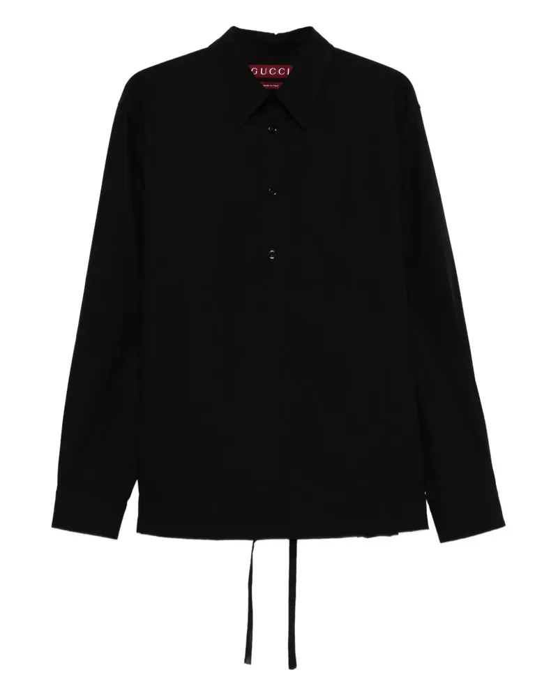 Gucci Hemd mit Kordelzug - Schwarz Schwarz