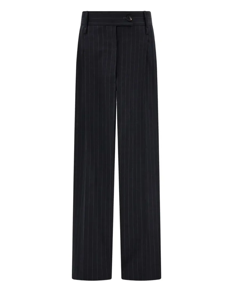 Ferragamo pinstripe pleated trousers - Grau Grau