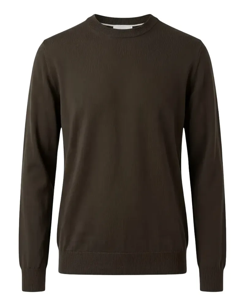 Diktat Fein gestrickter Pullover - Braun Braun