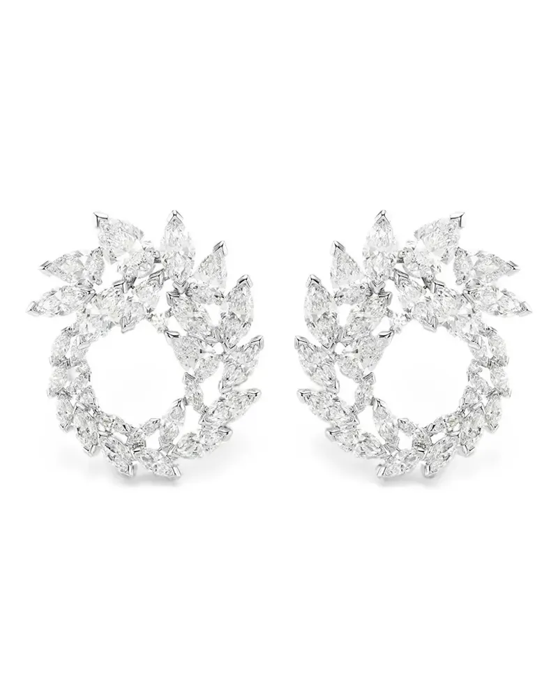 Swarovski crystal-embellished earrings - Silber Silber