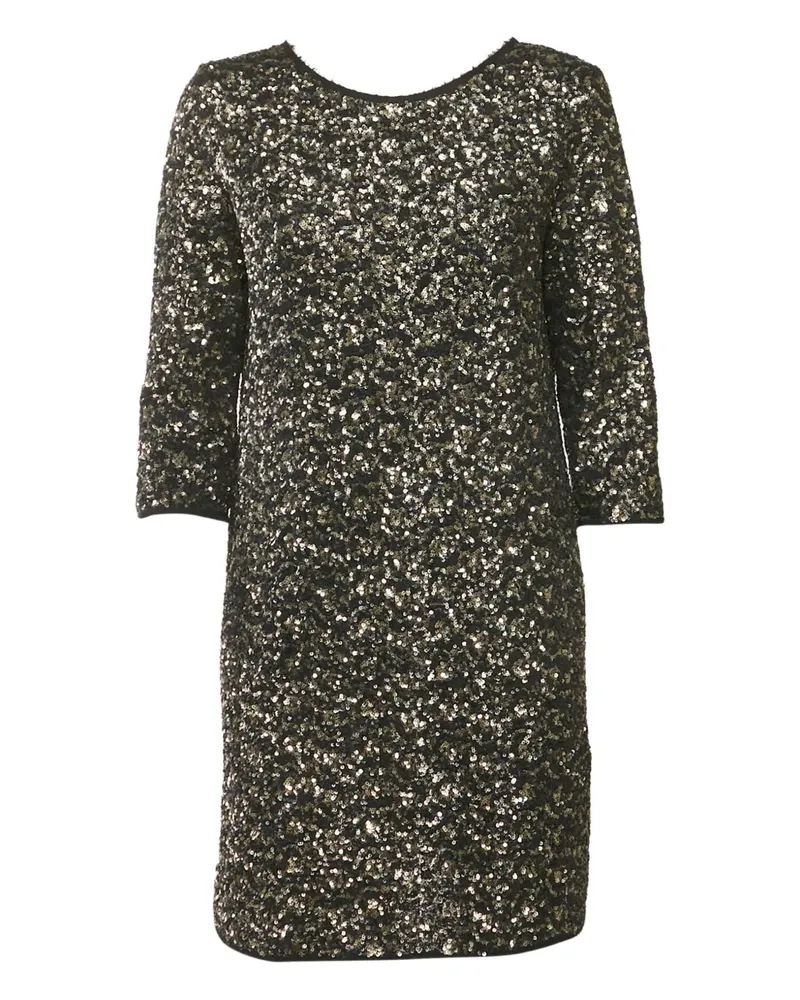 Zadig & Voltaire Pailletten-Minikleid mit Dreiviertelärmeln - Schwarz Schwarz