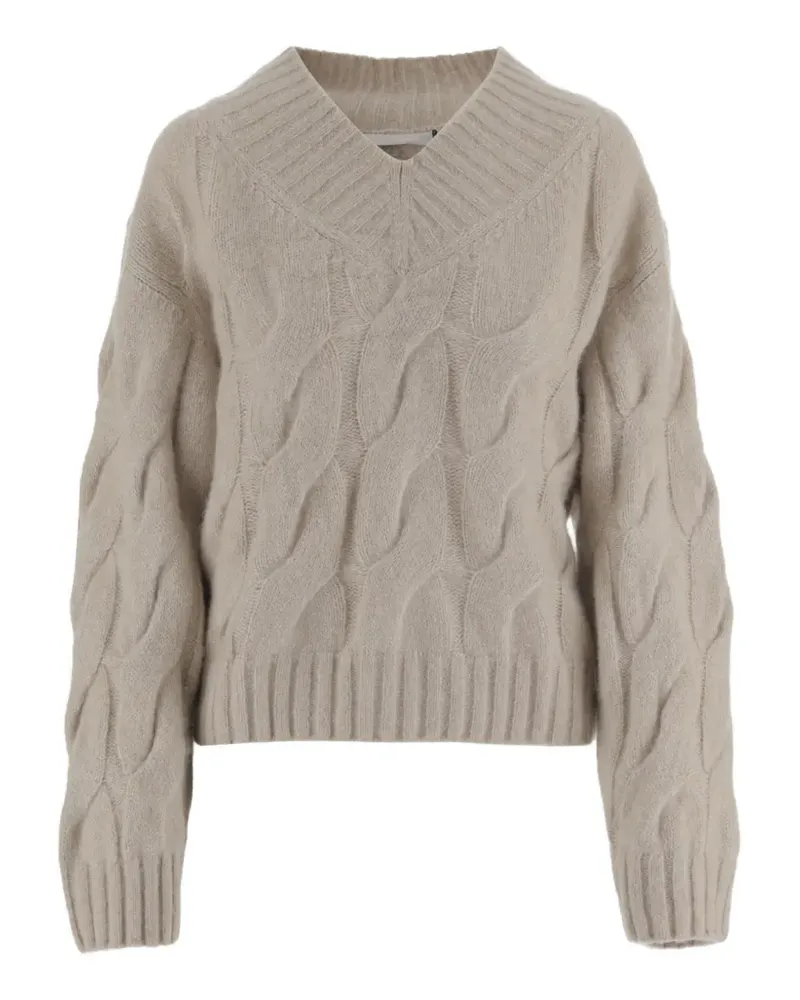 ALLUDE Pullover mit Zopfmuster - Nude Nude