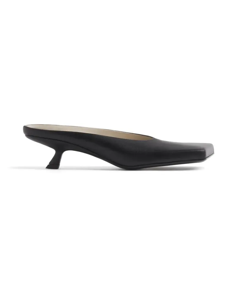 Thierry Mugler square-toe mules - Schwarz Schwarz