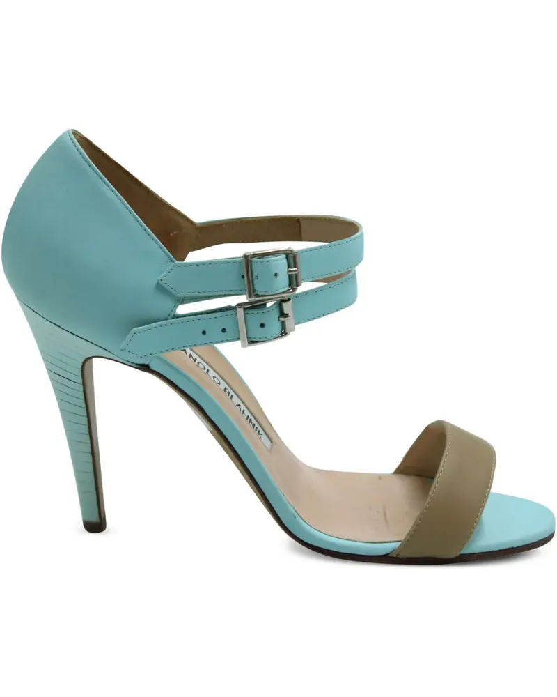 Manolo Blahnik leather heeled pumps - Blau Blau