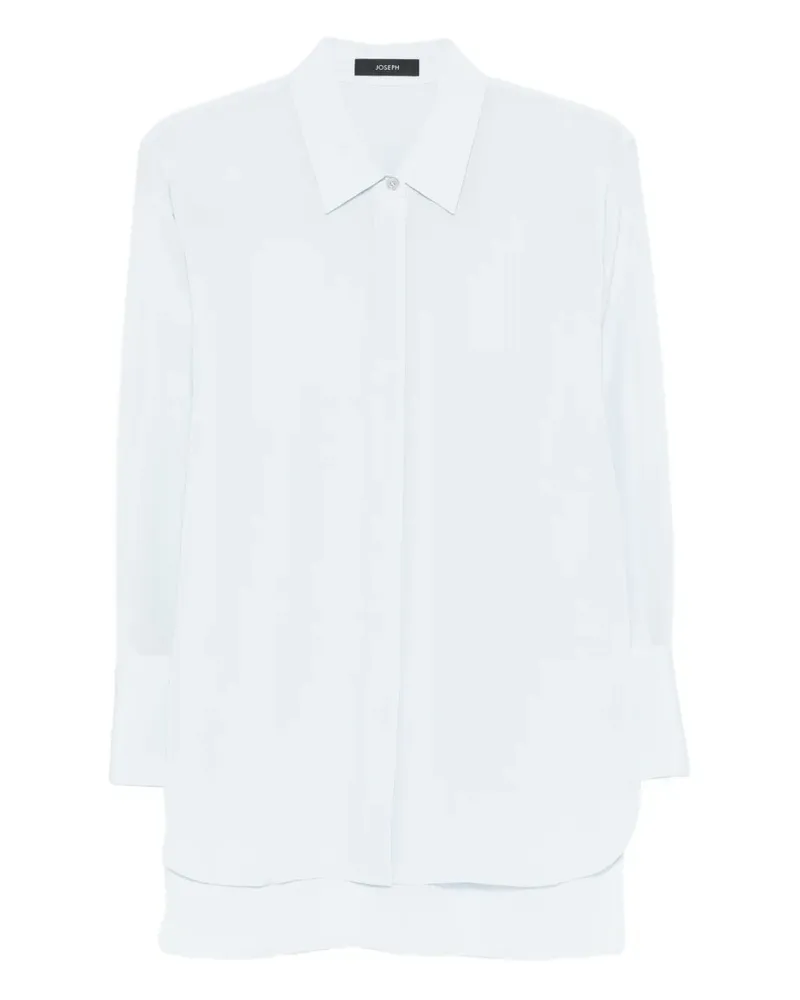 Joseph Seidenbluse mit Knopfverschluss - Blau Blau