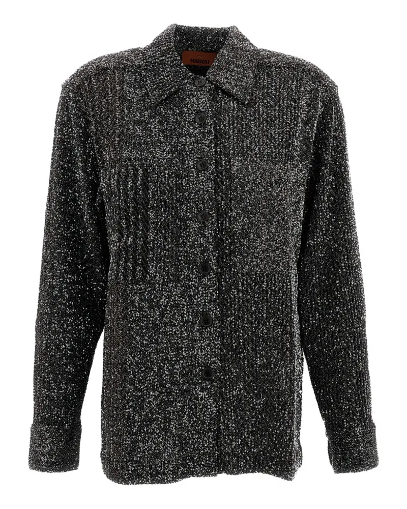 Missoni metallic-effect button-up shirt - Schwarz Schwarz