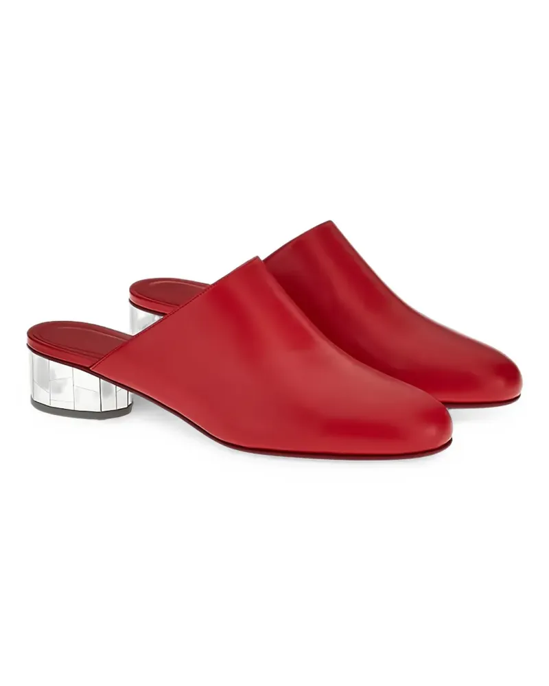 Ferragamo Floy leather mules - Rot Rot