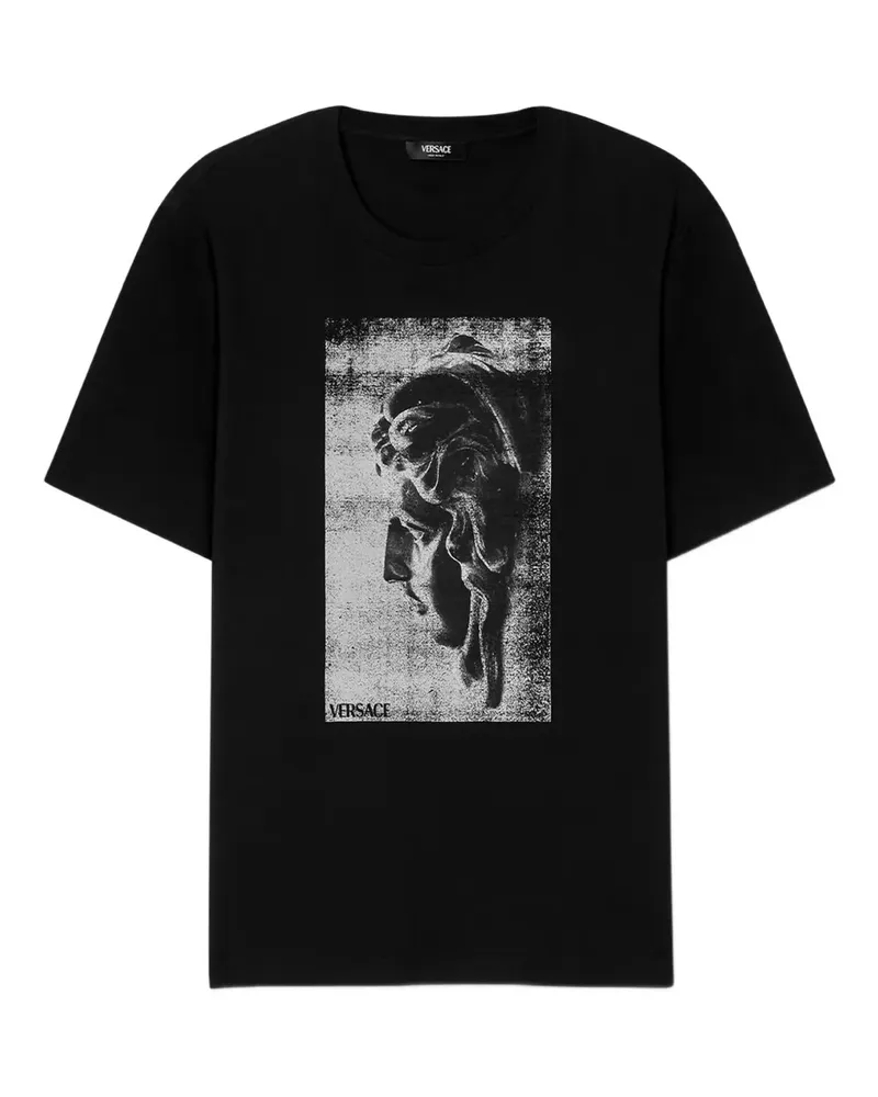 Versace T-Shirt mit grafischem Print - Schwarz Schwarz