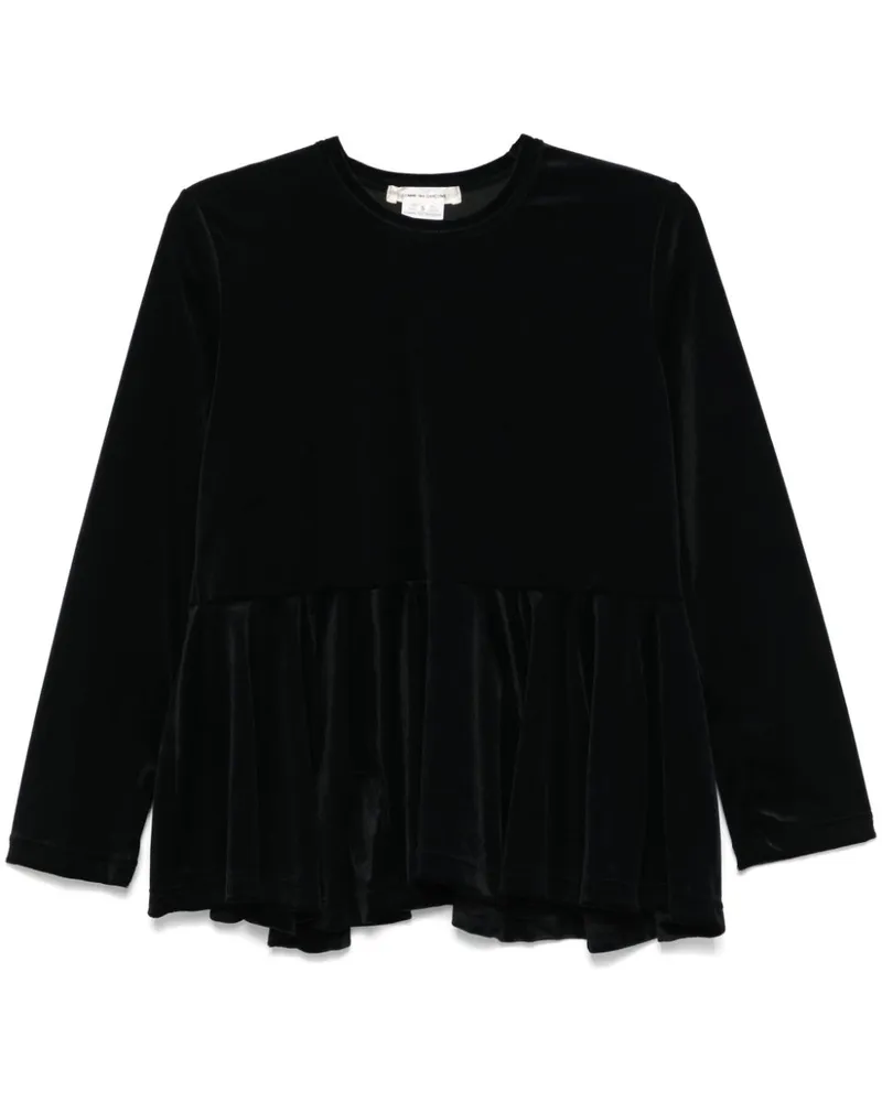 Comme des Garçons Top mit Schößchen - Schwarz Schwarz