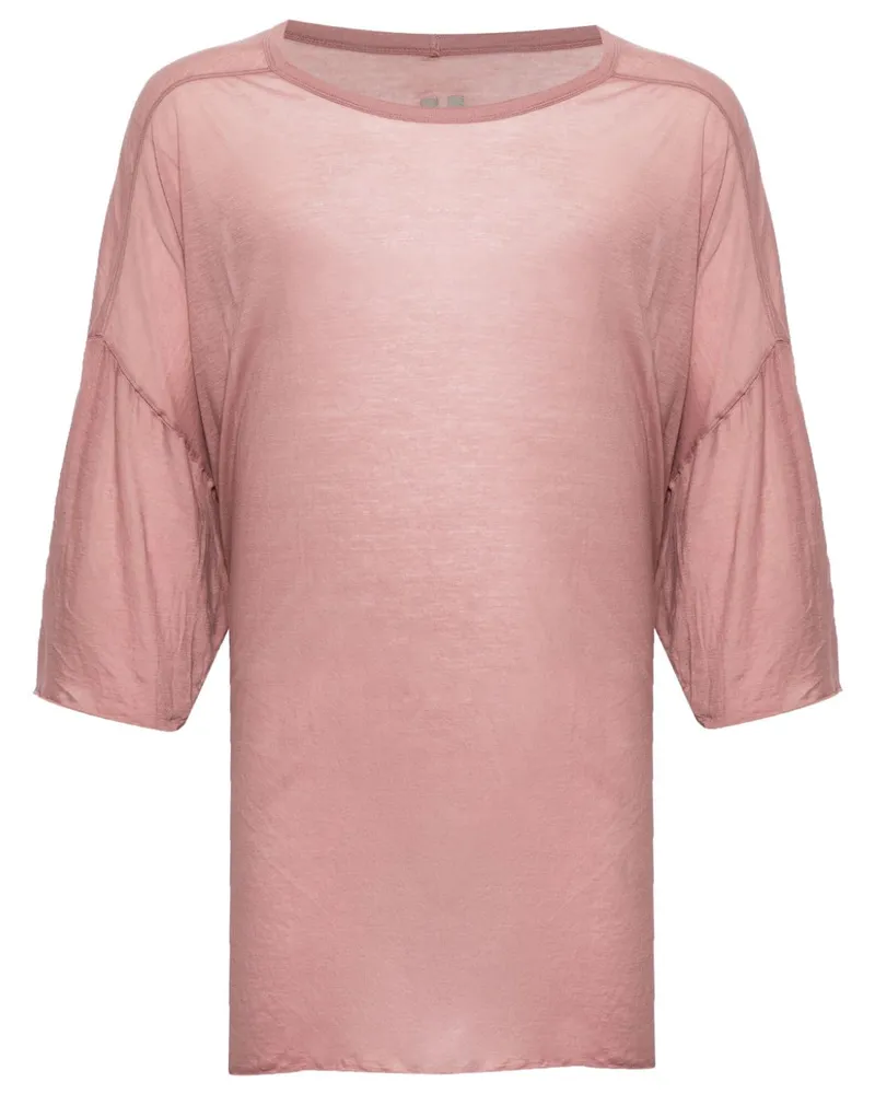 Rick Owens Semi-transparentes Tommy T T-Shirt Rosa