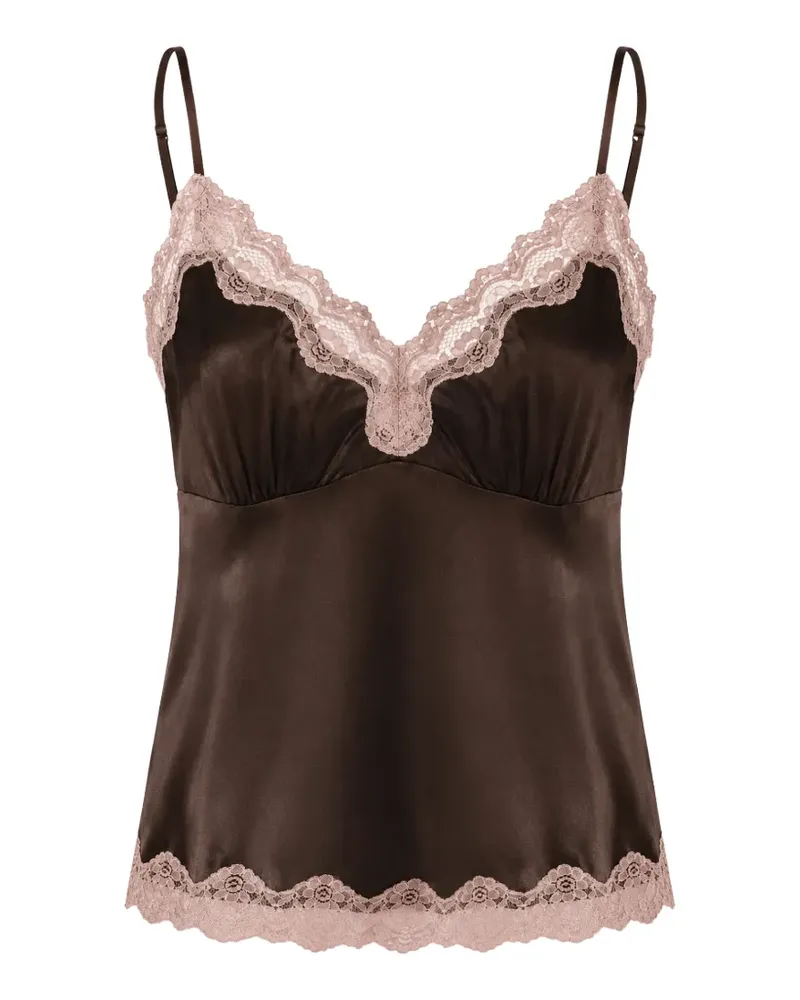 Gold Hawk Clothing Camisole-Top mit Spitzenbesatz - Braun Braun