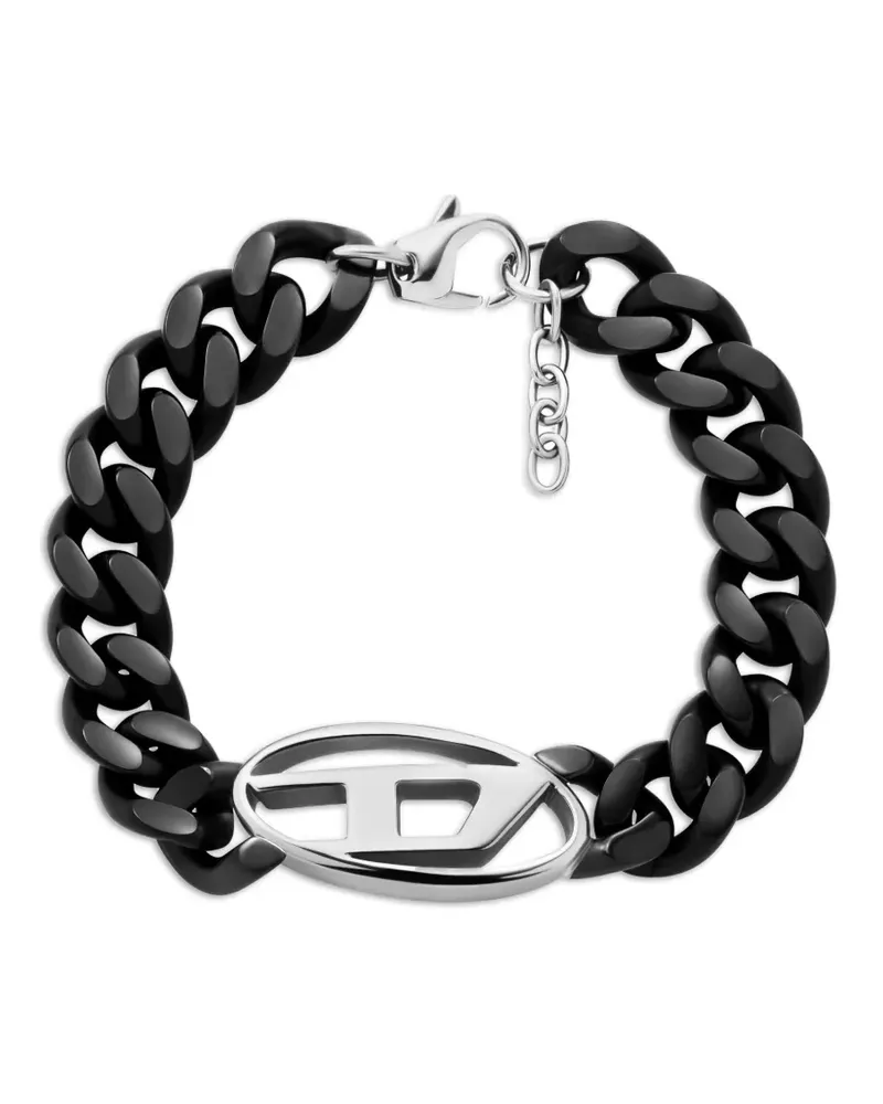 Diesel Armband mit Oval D-Schild - Schwarz Schwarz