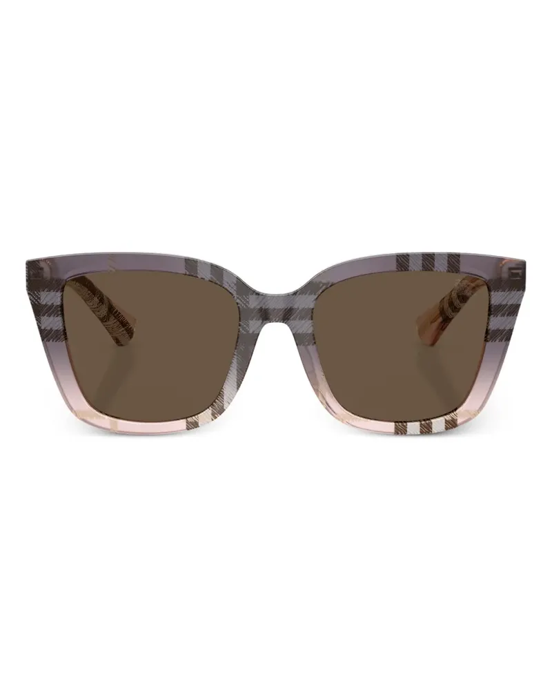 Burberry Eckige Sonnenbrille mit Check - Rosa Rosa