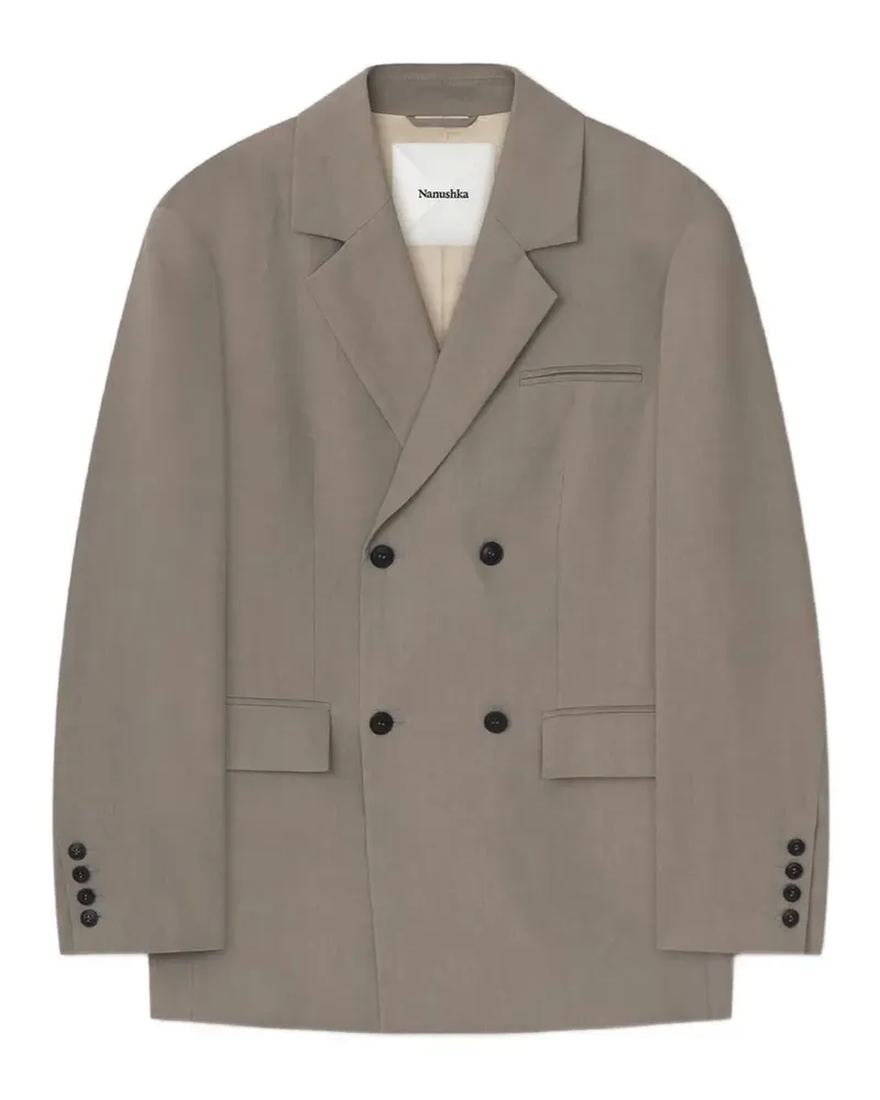 Nanushka boxy double-breasted blazer - Grau Grau