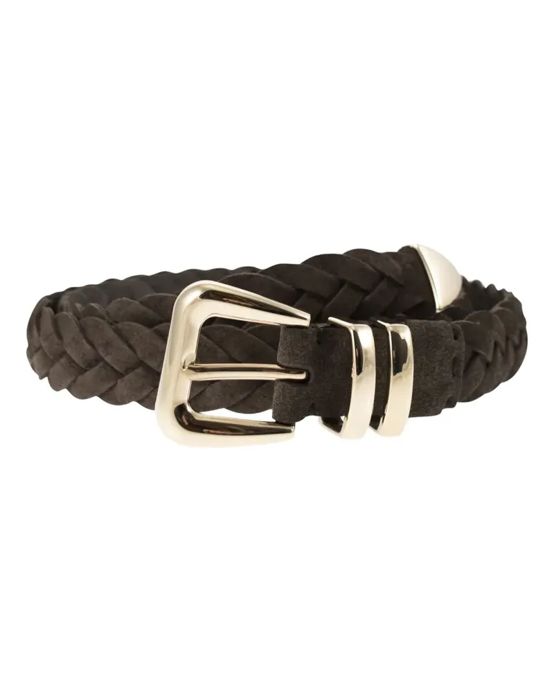 Brunello Cucinelli woven calfskin belt - Braun Braun
