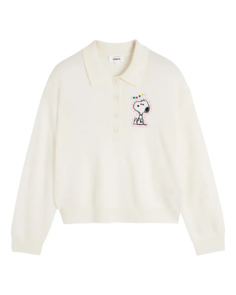 Chinti & Parker Snoopy Poloshirt - Nude Nude
