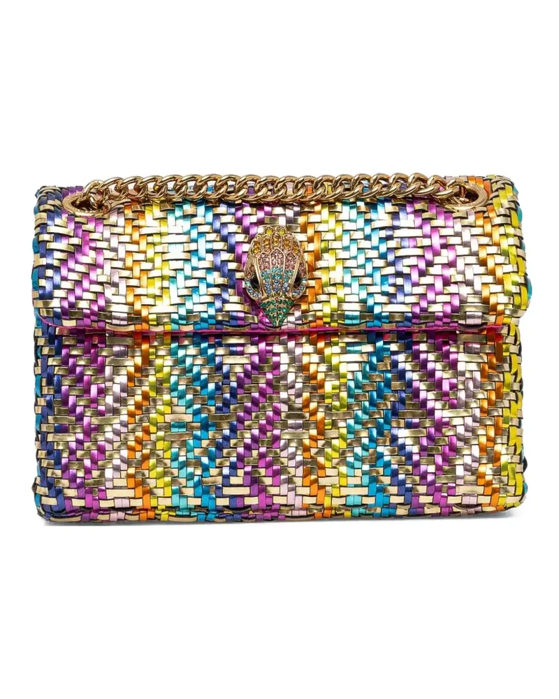 Kurt Geiger Gewebte Schultertasche mit Metallic-Finish - Gold Gold