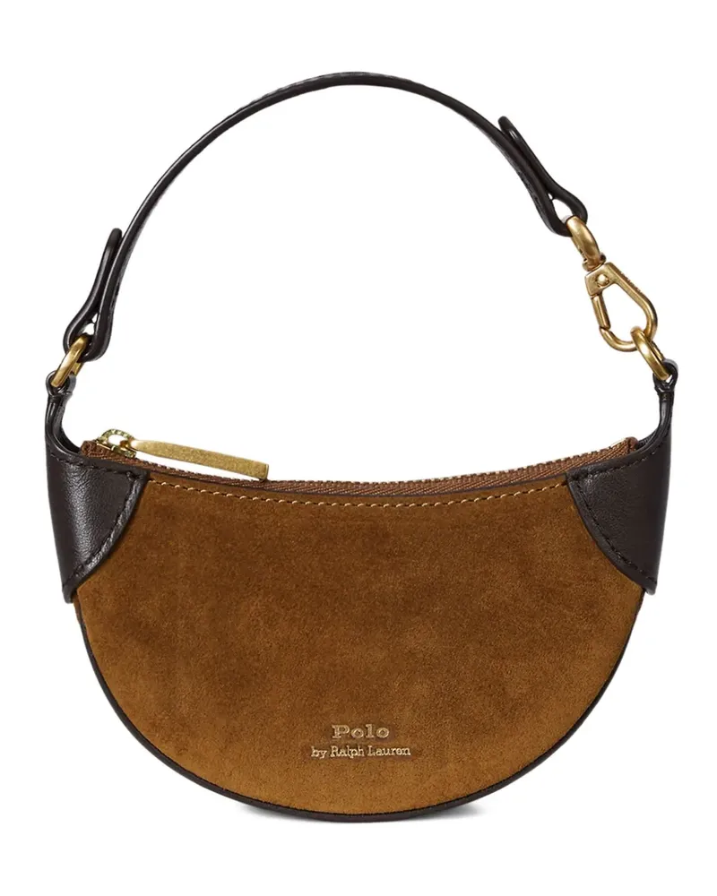 Ralph Lauren mini ID suede shoulder bag - Braun Braun